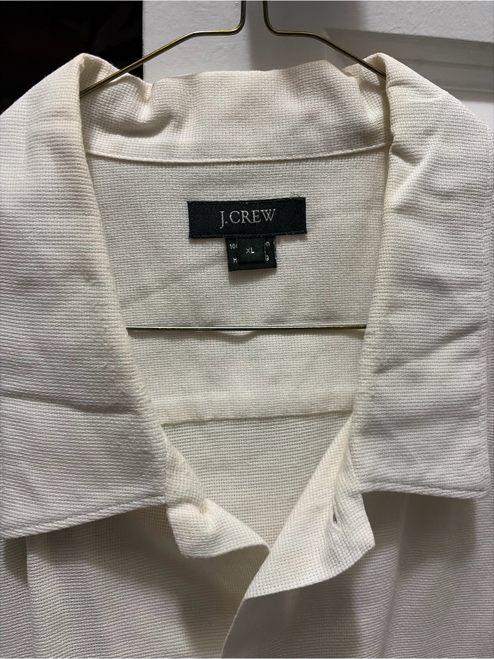 Lot of 5 J. Crew Cream Short-Sleeve Button Camp Shirt